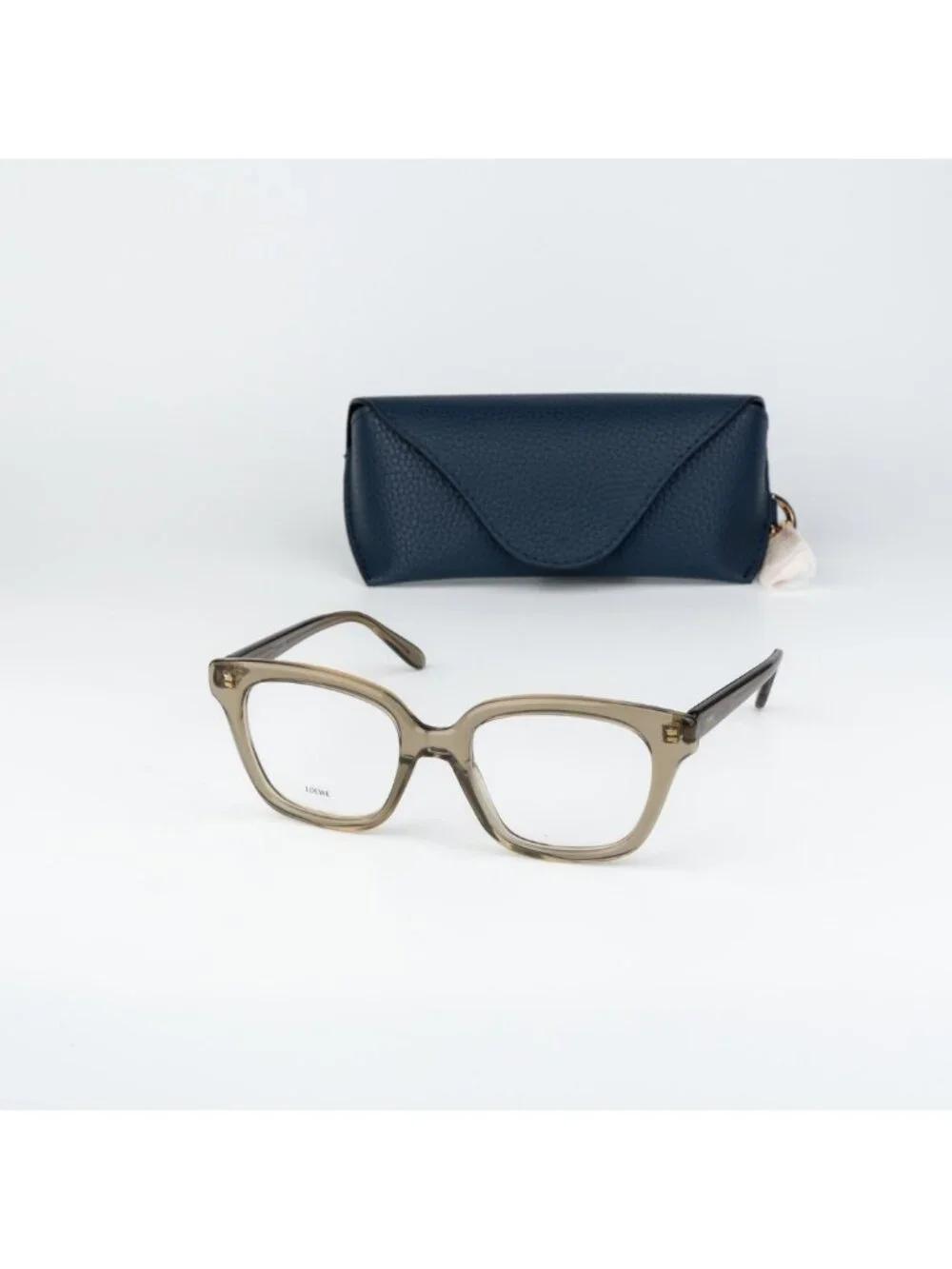 Loewe Women Eyeglasses Green Demo Square LW50083I SLIM 096 NEW AUTHENTIC
